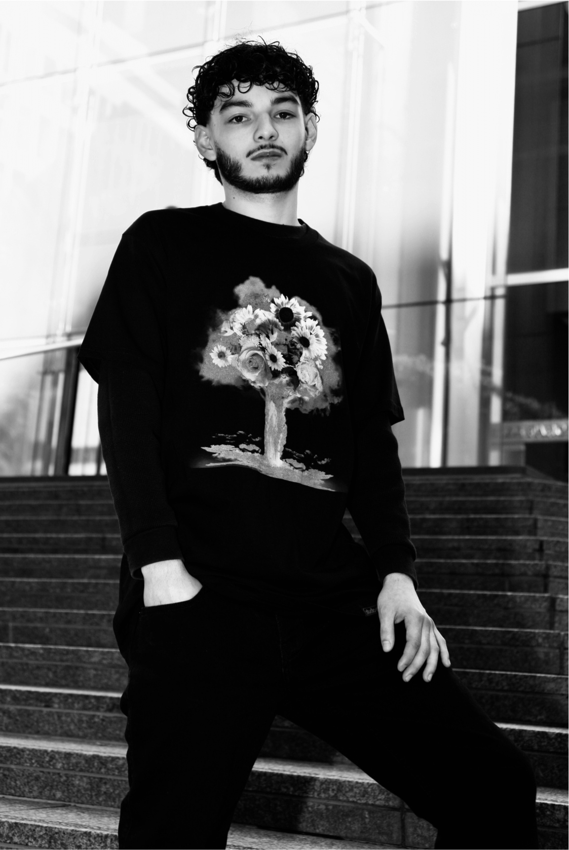 B/W Atomic Flower