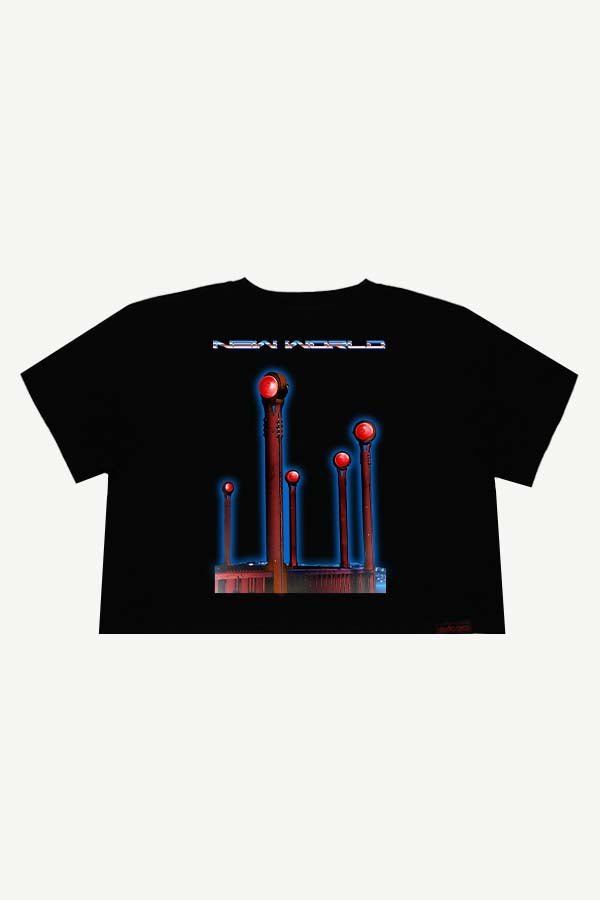 CROP TOP RED ORBS - Back