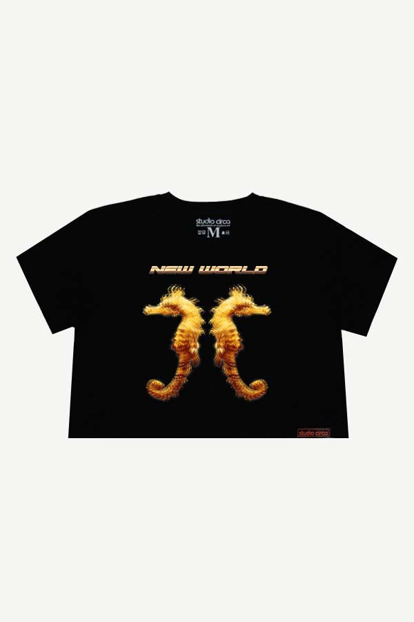 CROP TOP GOLDEN DRAGONS